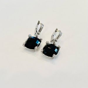 Judith Ripka Black Onyx Sterling Silver Earrings